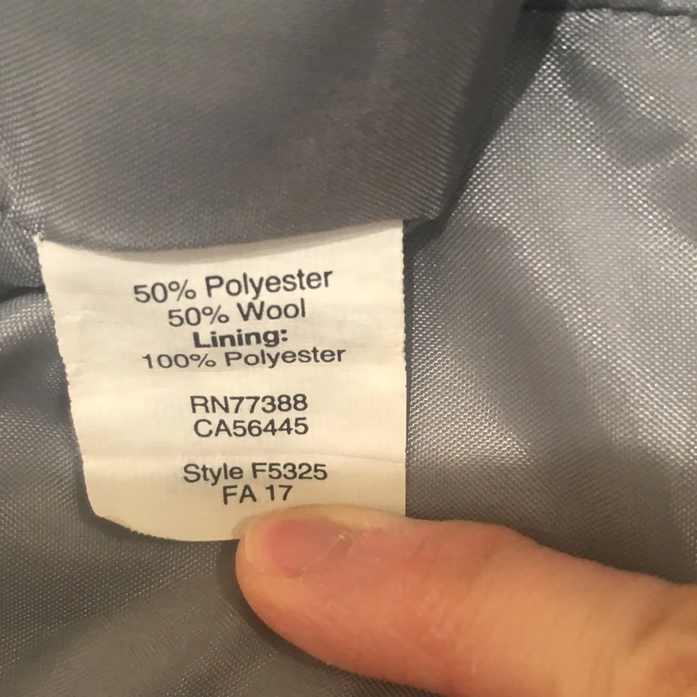 J Crew Pea Coat Peacoat Size 4 Gray Wool Blend
